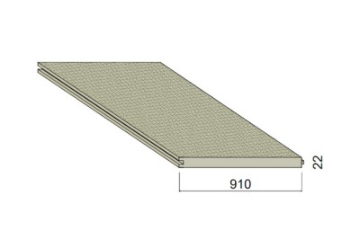 Dalle Aggloméré CTBH Hydrofuge - 2,04 m x 0,91 m - ép.22 mm Dalle Aggloméré CTBH Hydrofuge - 2,04 m x 0,91 m - ép.22 mm