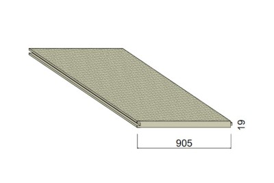 Dalle Aggloméré CTBH Hydrofuge - 2,06 m x 0,905 m - ép.19 mm