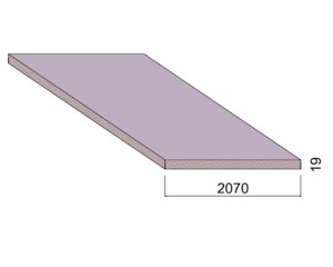 Panneau Aggloméré M1 - 2,07 m - ép.19 mm