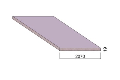 Panneau Aggloméré M1 - 2,07 m - ép.19 mm