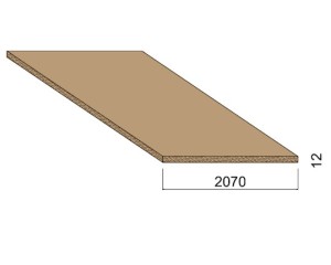 Panneau Aggloméré STD - 2,07 m - ép.12 mm