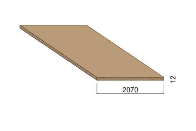 Panneau Aggloméré STD - 2,07 m - ép.12 mm
