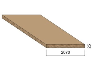 Panneau Aggloméré STD - 2,07 m - ép.25 mm