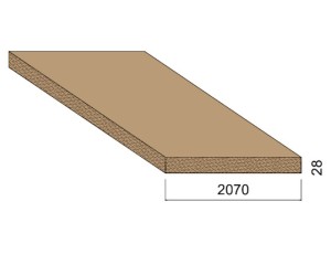 Panneau Aggloméré STD - 2,07 m - ép.28 mm