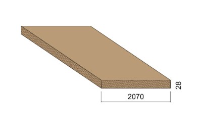 Panneau Aggloméré STD - 2,07 m - ép.28 mm