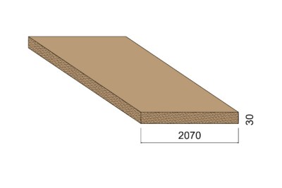 Panneau Aggloméré STD - 2,07 m - ép.30 mm