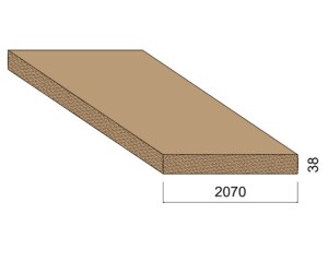 Panneau Aggloméré STD - 2,07 m - ép.38 mm