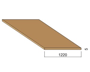 Panneau Contreplaqué WBP - 2,5 m x 1,2 m - ép.5 mm