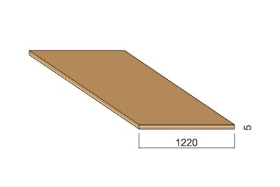Panneau Contreplaqué WBP - 2,5 m x 1,2 m - ép.5 mm