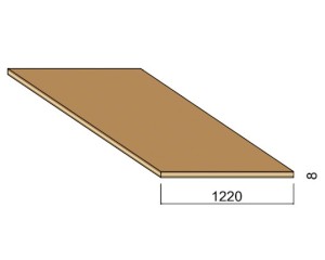 Panneau Contreplaqué WBP - 2,50 m x 1,22 m - ép.8 mm