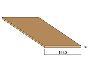 Panneau Contreplaqué WBP - 3,10 m x 1,53 m - ép.5 mm