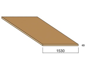 Panneau Contreplaqué WBP - 3,10 m x 1,53 m - ép.8 mm