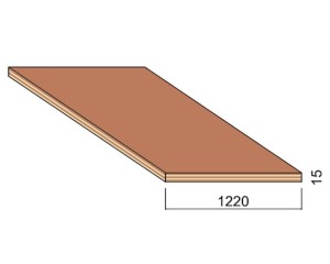 Panneau Contreplaqué 2 Faces OKOUMÉ - 2,50 m x 1,22 m - ép.15 mm