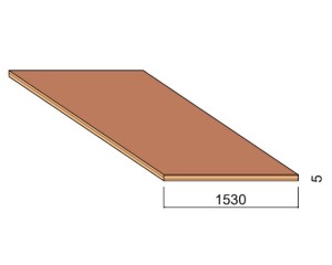 Panneau Contreplaqué 2 Faces OKOUMÉ - 3,10 m x 1,53 m - ép.5 mm