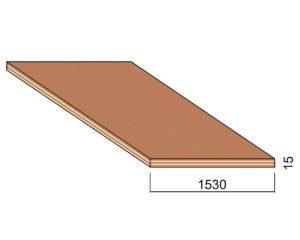 Panneau Contreplaqué 2 Faces OKOUMÉ - 3,10 m x 1,53 m - ép.15 mm