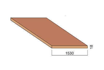 Panneau Contreplaqué 2 Faces OKOUMÉ - 3,10 m x 1,53 m - ép.18 mm Panneau Contreplaqué 2 Faces OKOUMÉ - 3,10 m x 1,53 m - ép.18 mm