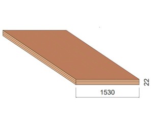 Panneau Contreplaqué 2 Faces OKOUMÉ - 3,10 m x 1,53 m - ép.22 mm