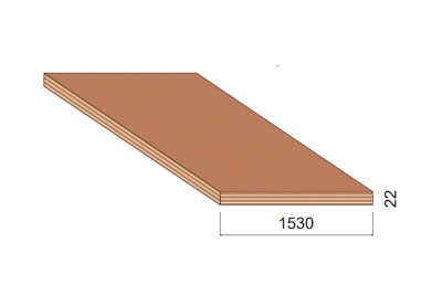 Panneau Contreplaqué 2 Faces OKOUMÉ - 3,10 m x 1,53 m - ép.22 mm Panneau Contreplaqué 2 Faces OKOUMÉ - 3,10 m x 1,53 m - ép.22 mm