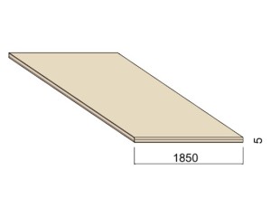 Panneau Contreplaqué Intérieur PEUPLIER B/BB - 2,52 m x 1,85 m - ép.5 mm