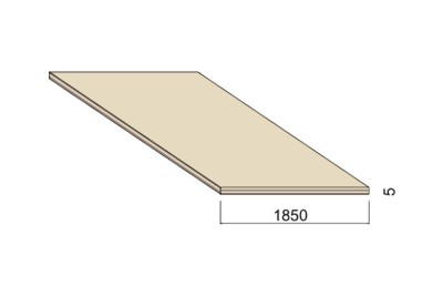 Panneau Contreplaqué Intérieur PEUPLIER B/BB - 2,52 m x 1,85 m - ép.5 mm
