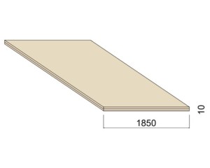 Panneau Contreplaqué Intérieur PEUPLIER B/BB - 2,52 m x 1,85 m - ép.10 mm