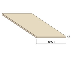 Panneau Contreplaqué Intérieur PEUPLIER B/BB - 2,52 m x 1,85 m - ép.12 mm