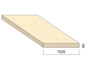 Panneau Contreplaqué TOUT BOULEAU S+/BB - 3,05 m x 1,525 m - ép.40 mm