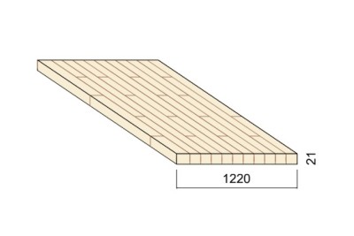 Panneau Lamellé-collé Épicéa - 5,00 m x 1,22 m - ép.21 mm Panneau Lamellé-collé Épicéa - 5,00 m x 1,22 m - ép.21 mm