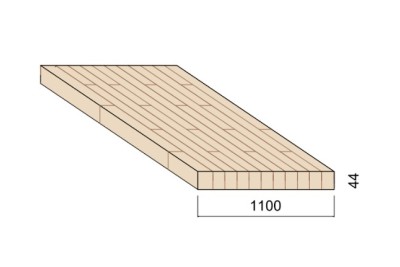 Panneau Lamellé-collé Hévéa - 4,50 m x 1,10 m - ép.44 mm Panneau Lamellé-collé Hévéa - 4,50 m x 1,10 m - ép.44 mm
